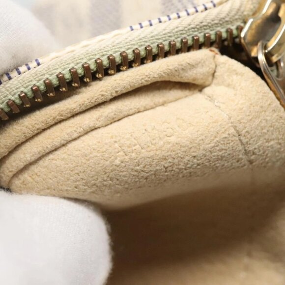 LOUIS VUITTON Damier Azur Pochette Mira MM Accessory Pouch LV Auth - Picture 12 of 16